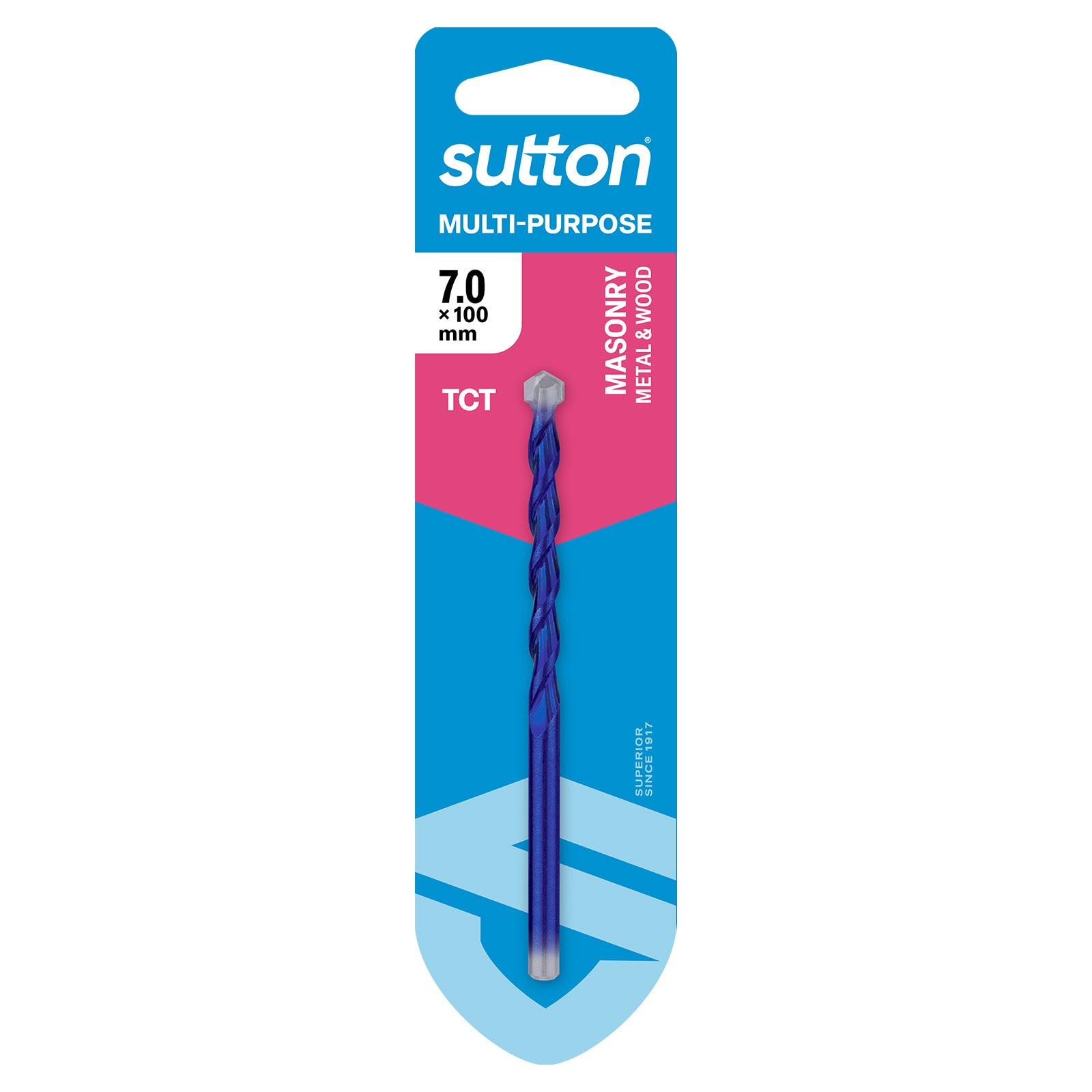 Sutton - Drill D610 Multi-Purpose Tct Carded 7.0mm X 100mm | D6100700