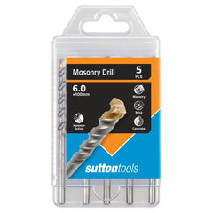Sutton - Drill D650 Masonry Tct Std Fixing Tradepk 6.0mm X 100mm 5Pk | D6500600