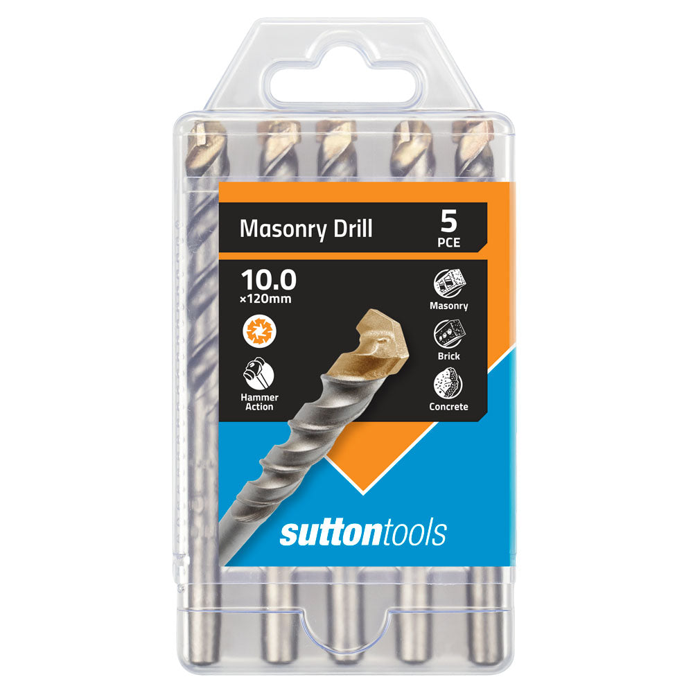 Sutton - Drill D650 Masonry Tct Std Fixing Tradepk 10mm X 120mm 5Pk | D6501000