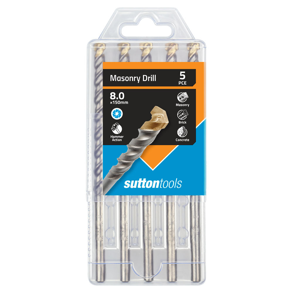 Sutton - Drill D651 Masonry Tct Sgl Brick Tradepk 8.0mm X 150mm 5Pk | D6510800