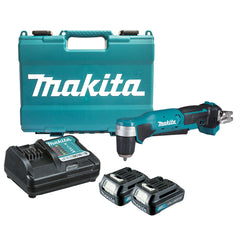Makita Tools - 12V Max Keyless Chuck Angle Drill Kit - Includes 2 x 1.5Ah Batteries Charger & Case | DA333DWYE