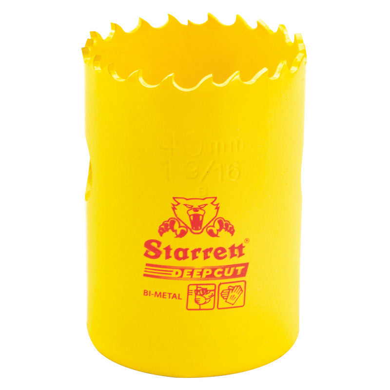 Starrett - DCH Bi-Metal Deep Cut Holesaw 40mm (1.9/16inch) | DCH0196