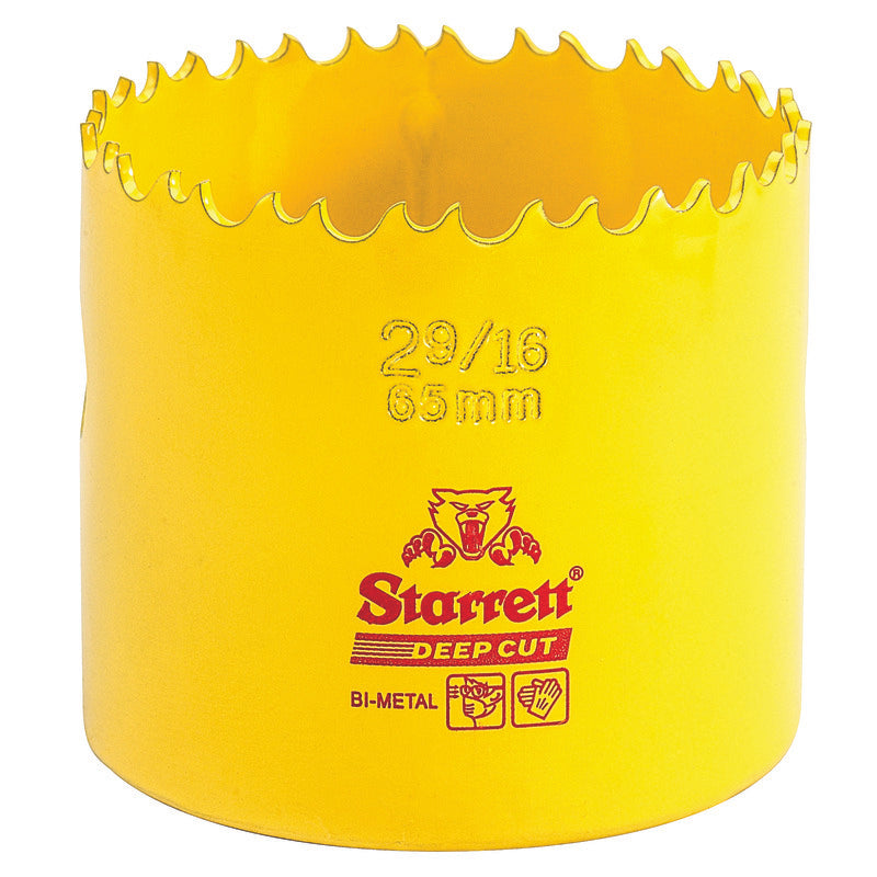 Starrett - DCH Bi-Metal Deep Cut Holesaw 65mm (2.9/16inch) | DCH0296