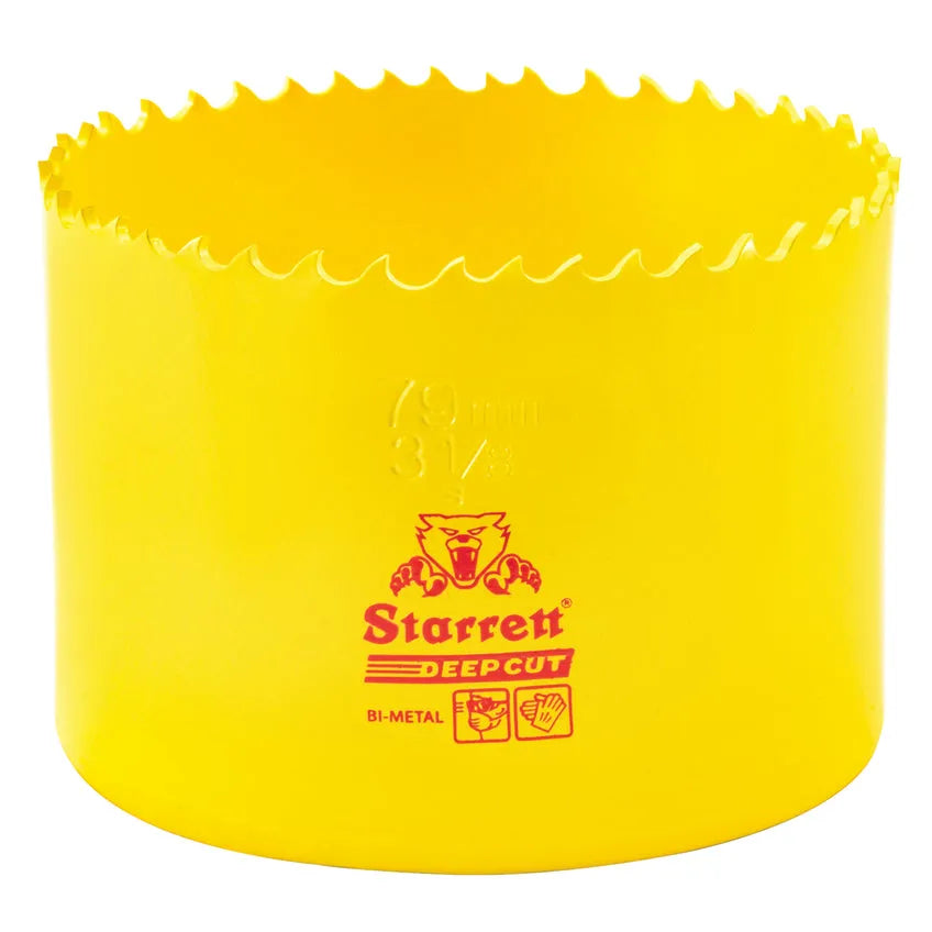 Starrett - DCH Bi-Metal Deep Cut Holesaw 79mm (3.1/8inch) | DCH0318