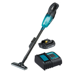 Makita Tools - 18V Stick Vacuum black housing high performance filter transparent capsule Kit - Includes 1 x 1.5Ah Battery & Charger | DCL180SYB