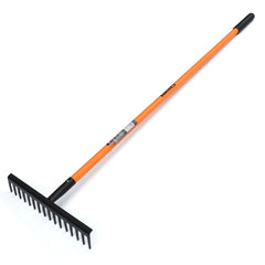 Bahco - Landscapers Rake - Long Handle - Solid Hot Formed one Piece Head with Strengthened Back for Added Strength - Angled Teeth for Easier Raking | LST-3001