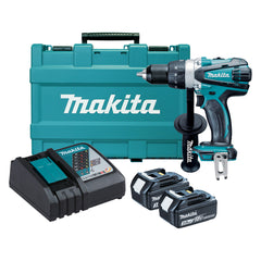 Makita Tools - 18V Heavy Duty Driver Drill Kit - Includes 2 x 3.0Ah Batteries Rapid Charger & Carry Case | DDF458RFE