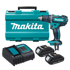 Makita Tools - 18V Driver Drill Kit - Includes 2 x 1.5Ah Batteries Charger & Carry Case | DDF482SYE