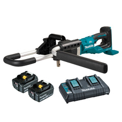 Makita Tools - 18V x 2 Brushless Earth Auger Kit - Includes 2 x 5.0Ah Battery & Dual Port Rapid Charger | DDG461PT2