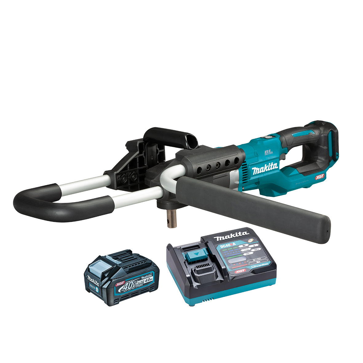 Makita Tools - 40V Max Brushless Earth Auger Kit - Includes 4.0Ah Battery & Single Port Rapid Charger | DG002GM101