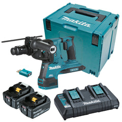 Makita Tools - 18V x 2 Brushless AWS 28mm SDS Plus Rotary Hammer Kit -  Includes 2 x 5.0Ah Batteries Dual Port Rapid Charger & Makpac Case | DHR283PT2JU