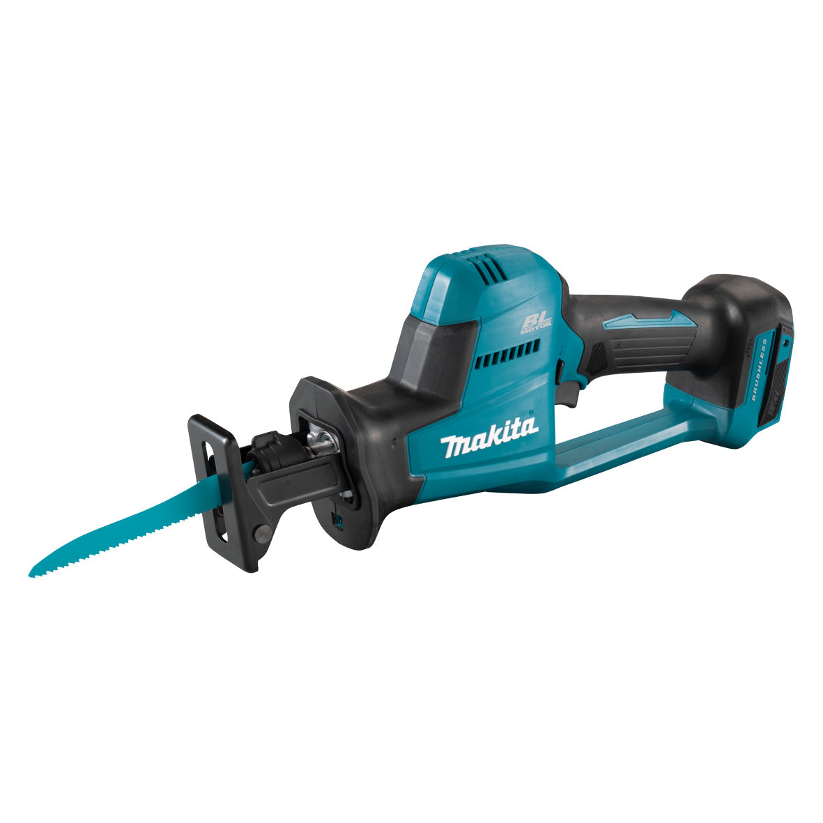 Makita, 6 Piece Brushless Combo Kit DHP486Z, DTD154Z, DGA504Z, DHS660Z, DHR182Z, DJR189Z, 2 x BL1850B, DC18RC, and 1999369 Carry Bag