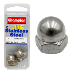 Champion - HEX DOME NUTS-STAINLESS STEEL-M10x1.50mm-316/A4 | DN10