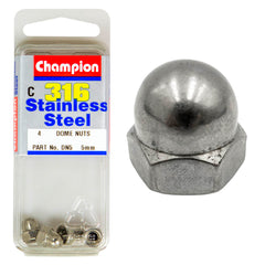 Champion - HEX DOME NUTS-STAINLESS STEEL-M5x0.8mm-316/A4 | DN5