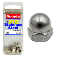 Champion - HEX DOME NUTS-STAINLESS STEEL-M6x1.00mm-316/A4 | DN6