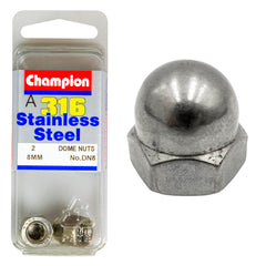 Champion - HEX DOME NUTS-STAINLESS STEEL-M8x1.25mm-316/A4 | DN8