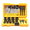 Alpha - 19 Pc Damaged Nut & Bolt Extractor Set 1/4" & 3/8" Drive Metric/Imperial