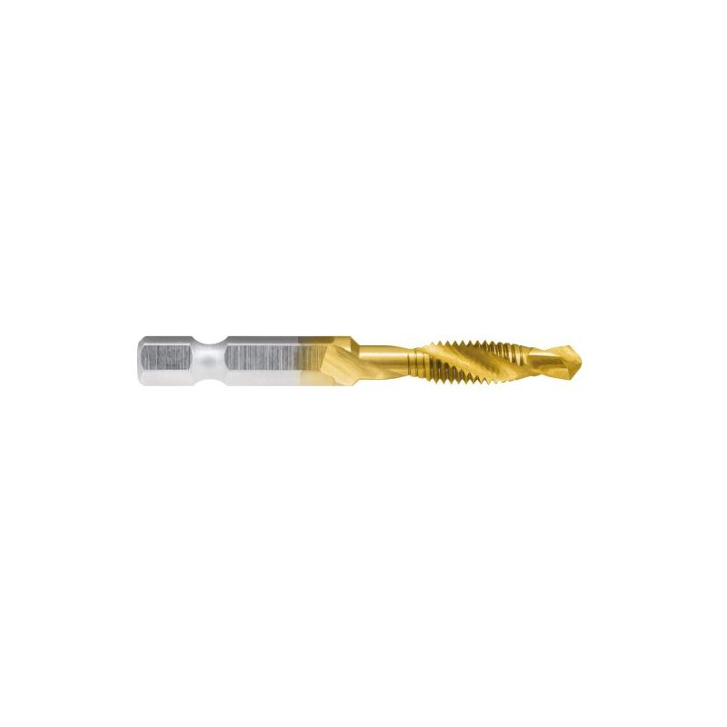 M6 x 1.0 HSS Combination Drill & Tap | TiN Coated