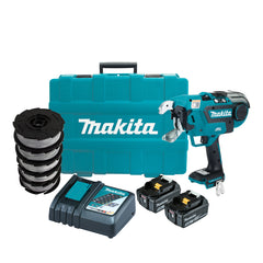 Makita Tools - 18V Brushless Large Diameter Rebar Tying Tool Kit - Includes 2 x 5.0Ah Batteries Rapid Charger & Carry Case | DTR181RTX1