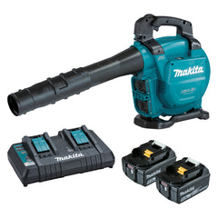 Makita Tools - 18V x 2 Brushless Blower/Vacuum Kit – Includes 2 x 5.0Ah Batteries & Dual Port Rapid Charger | DUB363PT2V
