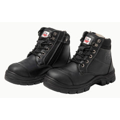 Maxisafe - Detroit - Cougar 6 Black Lace Up Side Zip Collar Boot Compopsite Toe - Size 4 - 4 - Carton Of 10 | DETROIT-4-10
