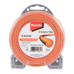Makita OPE - Brushcutter Accessory Round Trim Plus Orange Line 2.4mm x 87m | E-02761