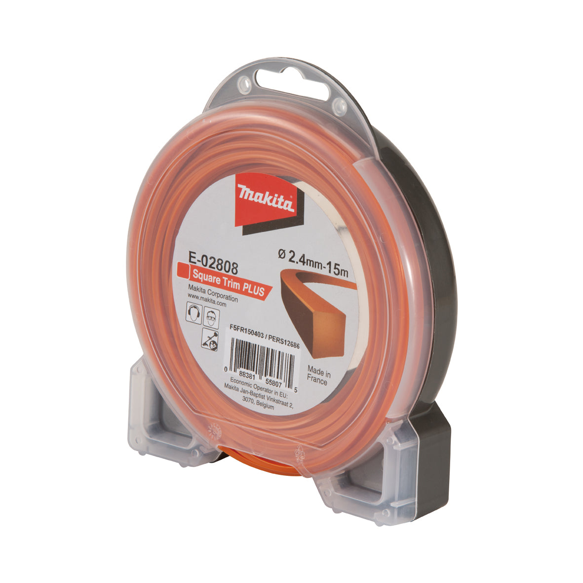 Makita OPE - Brushcutter Acc Square Trim Plus Orange Line 2.4mm x 15m | E-02808