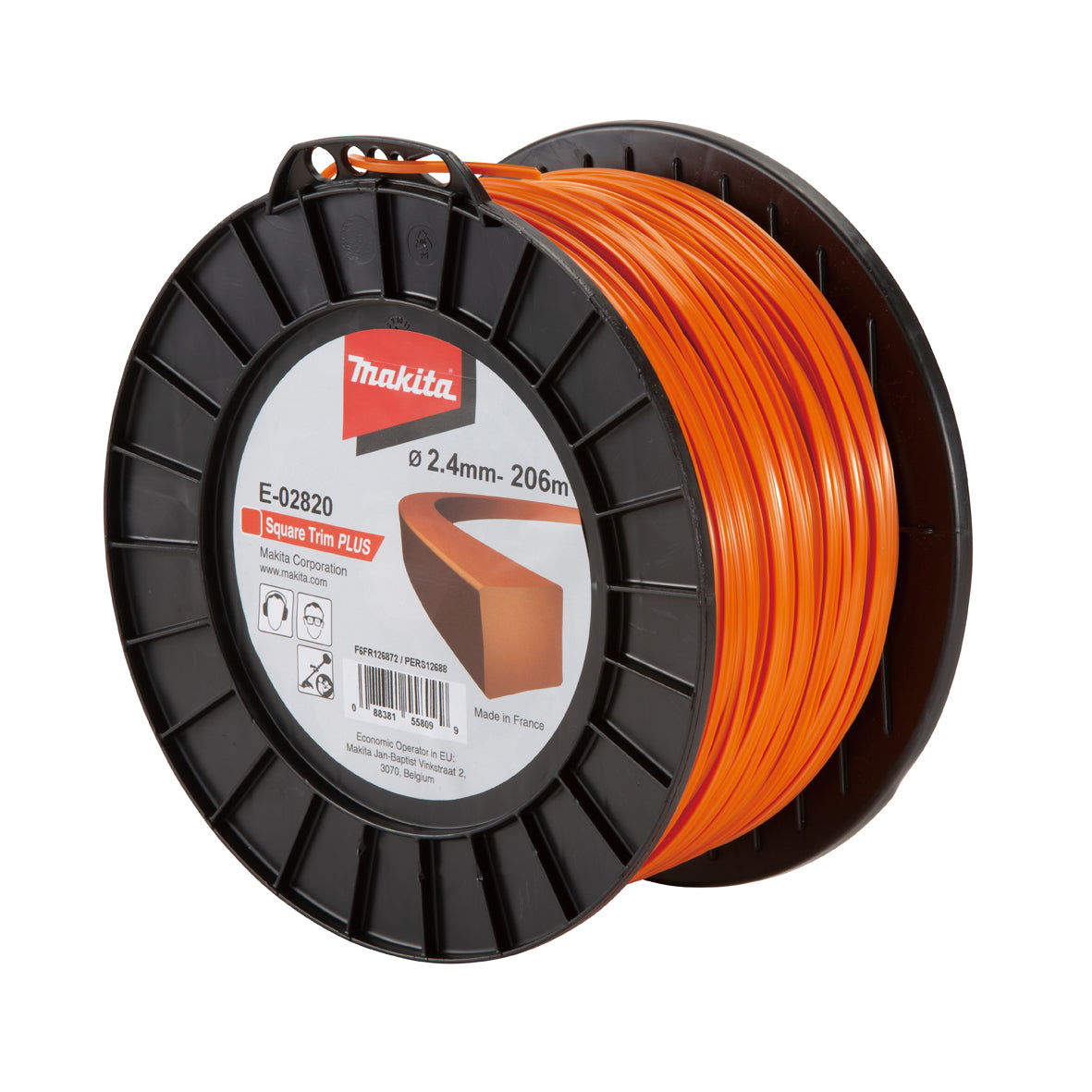 Makita OPE - Brushcutter Acc Square Trim Plus Orange Line 2.4mm x 206m | E-02820