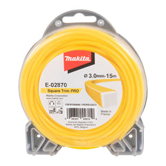 Makita OPE - Brushcutter Accessory Square Trim Pro Yellow Line 3mm x 132m | E-02892