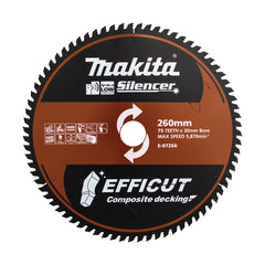 Makita - Efficut Composite Decking 260 x 30/25.4 x 75T TCT Blade  | E-07266