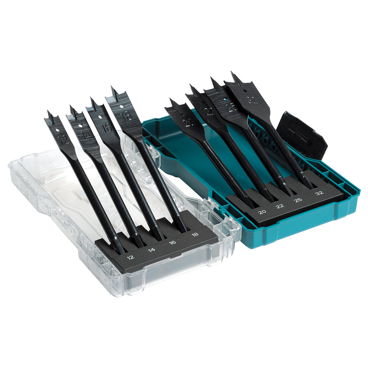 Makita - Flat Wood Spade 8pc Set - 1/4 Hex Shank | E-08698