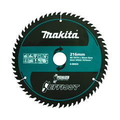 Makita Accessories - Efficut Wood TCT Saw Blade 216mm x 30/25.4 x 60T | E-08925