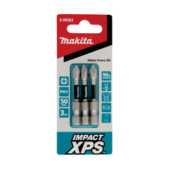 Makita - Driving Impact XPS Ph1 X 50mm Power Bit - 3Pk E-09363