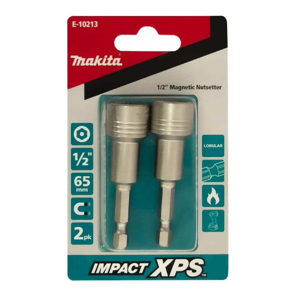 Makita - Impact XPS 1/2 x 65mm Magnetic Nutsetter - 2pk | E-10213