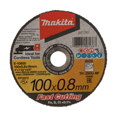 Makita - 100mm x 0.8mm x 16mm INOX Ultra THIN Cutting DISC Z60U - 12pk Tub | E-10855-12