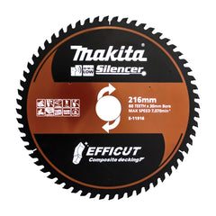 Makita - Efficut Composite Decking 216 x 30/25.4 x 60T TCT Blade | E-11916