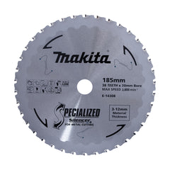 Makita - Cold Metal Cutting TCT Saw Blade 185mm x 20mm x 38T - 3 - 12mm Metal | E-14308