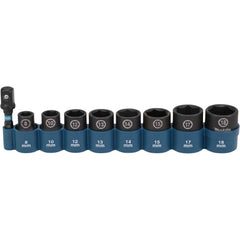Makita - 3/8 Square Drive Impact Socket Set 8 - 18mm - 9pc | E-16639