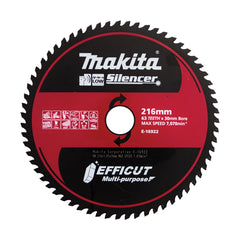 Makita Accessories - Efficut Multi - Cut TCT Blade 216 x 30/25.4 x 63T | E-16922