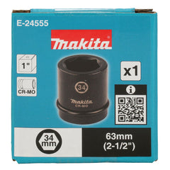 Makita - Accessories - 34mm x 63mm Impact Socket 1” Square Drive | E-24555