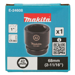 Makita - Accessories - 42mm x 68mm Impact Socket 1” Square Drive | E-24608