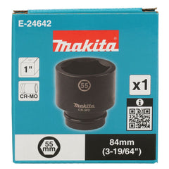 Makita - Accessories - 55mm x 84mm Impact Socket 1” Square Drive | E-24642