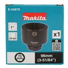 Makita - Accessories - 70mm x 96mm Impact Socket 1” Square Drive | E-24670