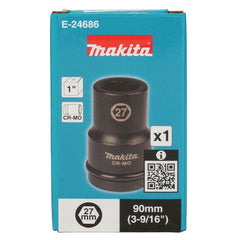 Makita - Accessories - 27mm x 90mm Deep Impact Socket 1” Square Drive | E-24686