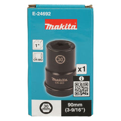 Makita - Accessories - 30mm x 90mm Deep Impact Socket 1” Square Drive | E-24692