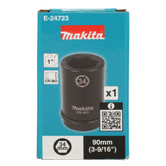 Makita - Accessories - 34mm x 90mm Deep Impact Socket 1” Square Drive | E-24723