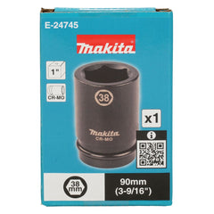 Makita - Accessories - 38mm x 90mm Deep Impact Socket 1” Square Drive | E-24745