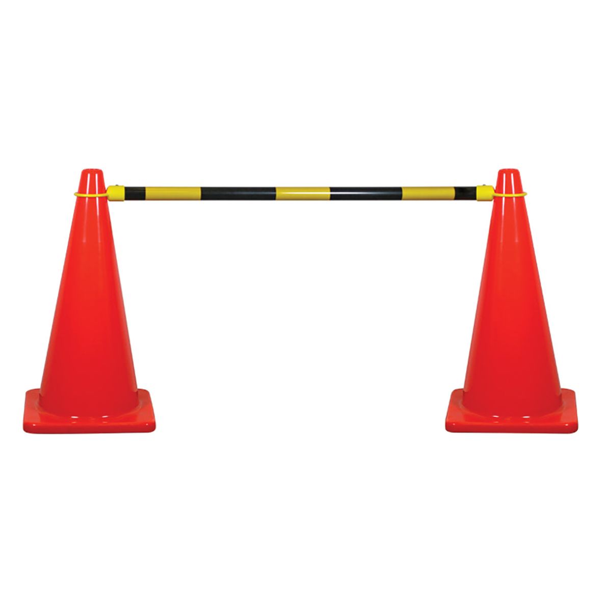 Uniform Safety Signs - 2.0 mtr Extendable Cone Bar - Black/Yellow | EB250