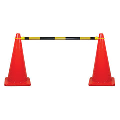 Uniform Safety Signs - 2.0 mtr Extendable Cone Bar - Black/Yellow | EB250
