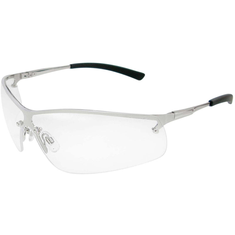 Maxisafe - Boston Metal Frame Safety Glasses - Clear Lens - Clear